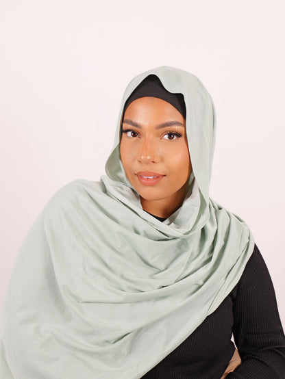 Hijab jersey premium vert d'eau