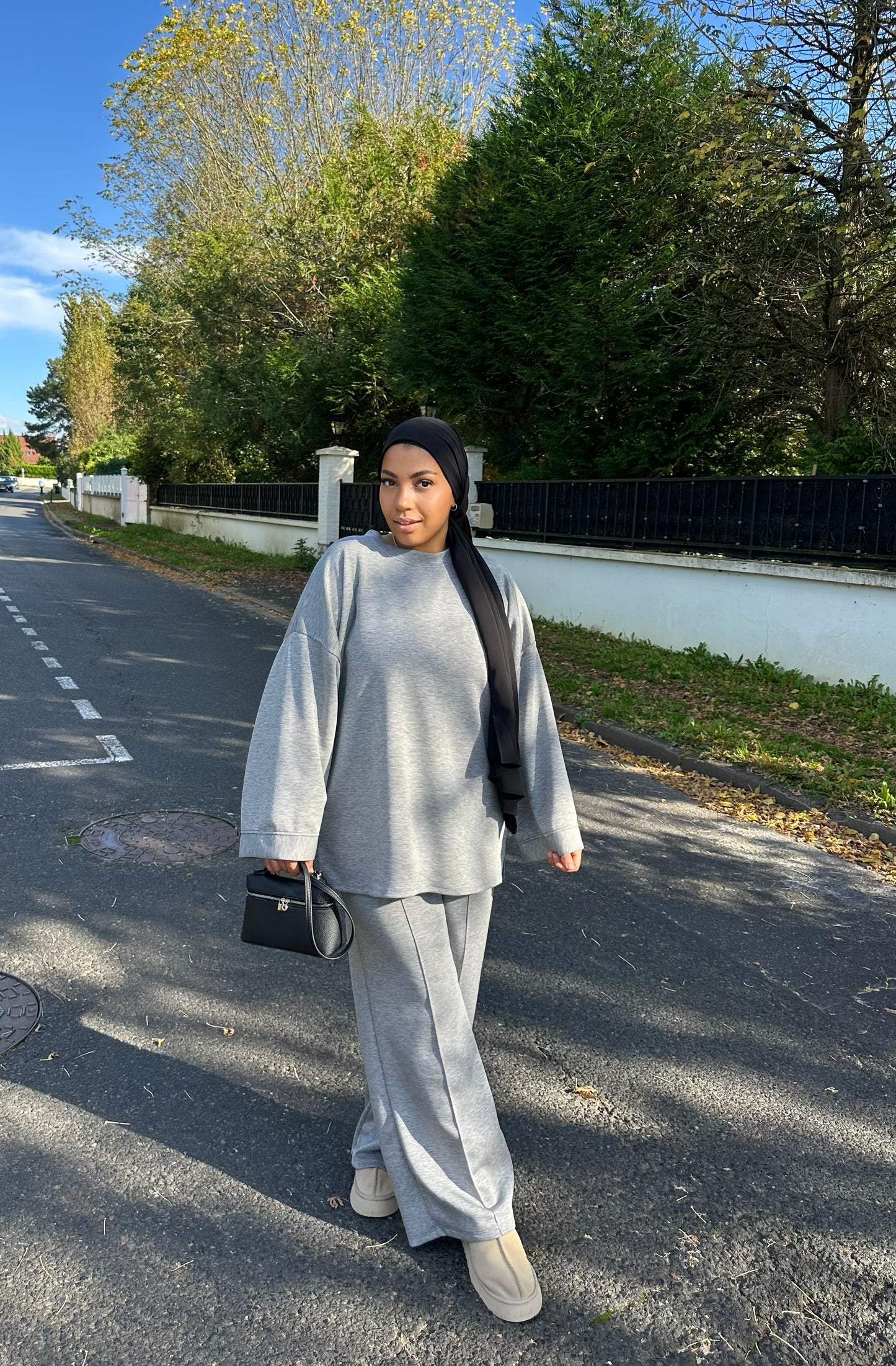 Ensemble jogging épais gris