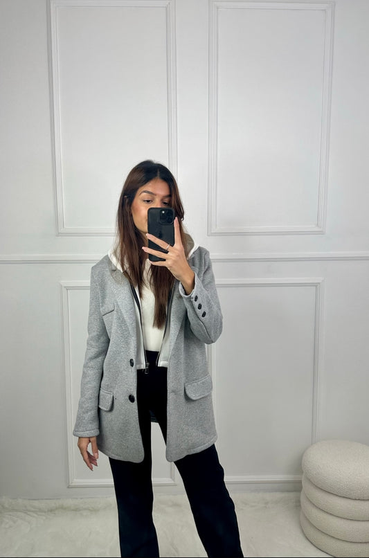 Blazer gris capuche