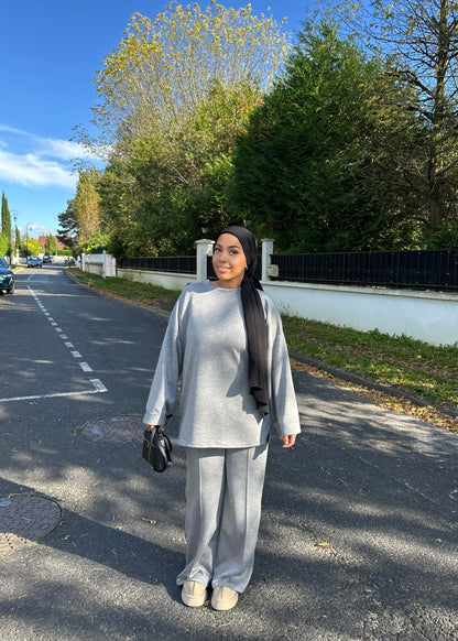 Ensemble jogging épais gris