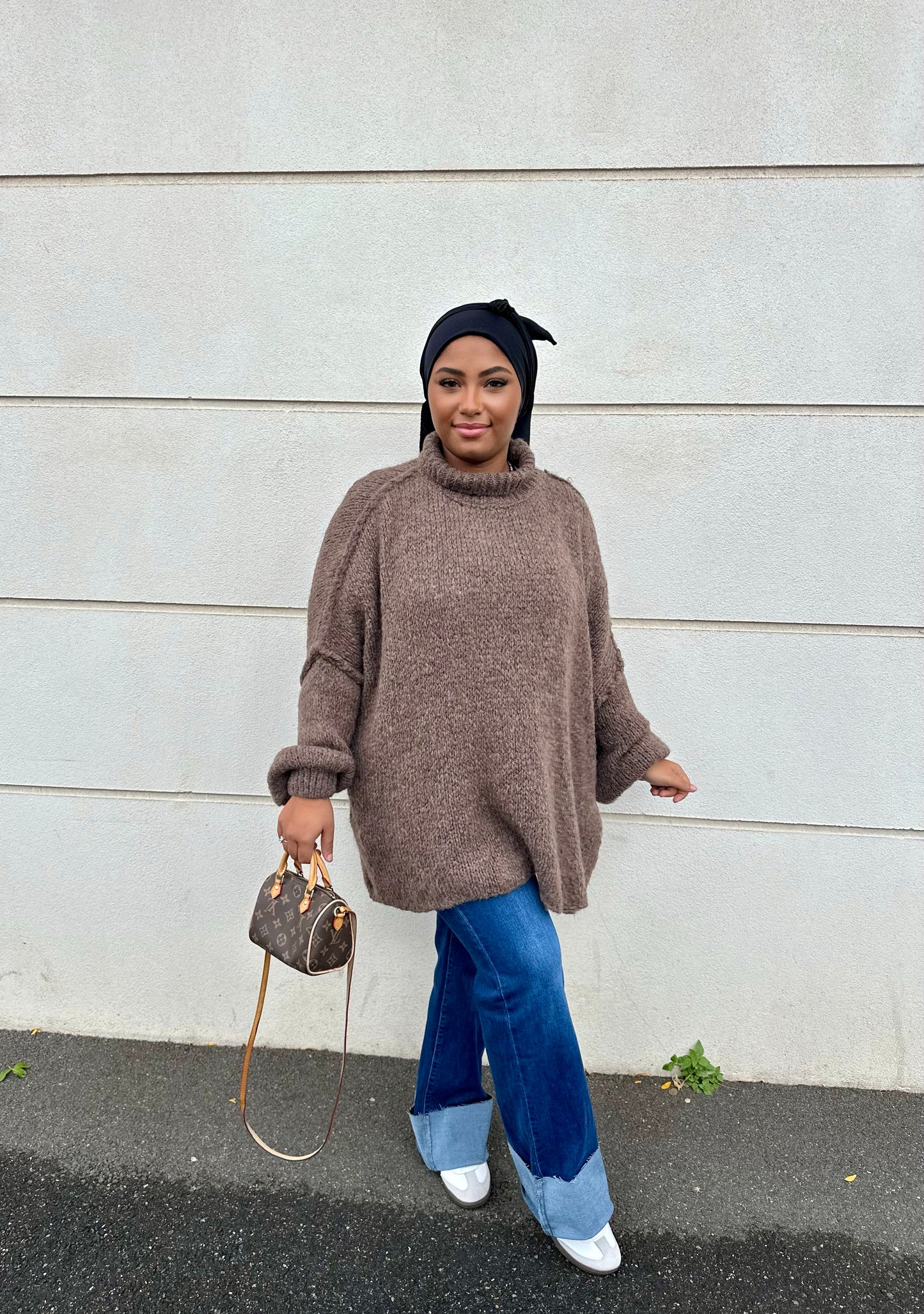 Pull long lena taupe