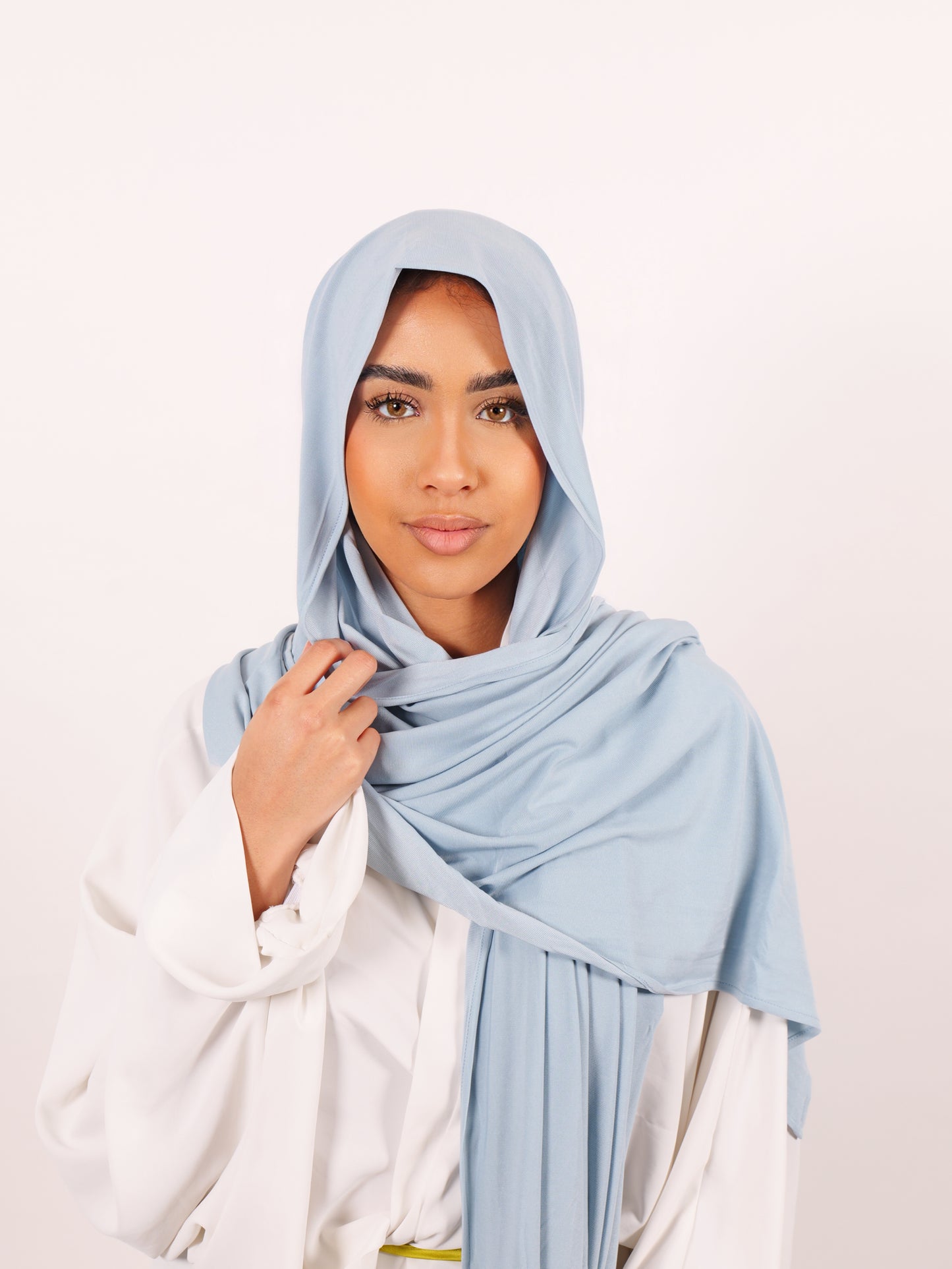 Hijab jersey premium bleu clair