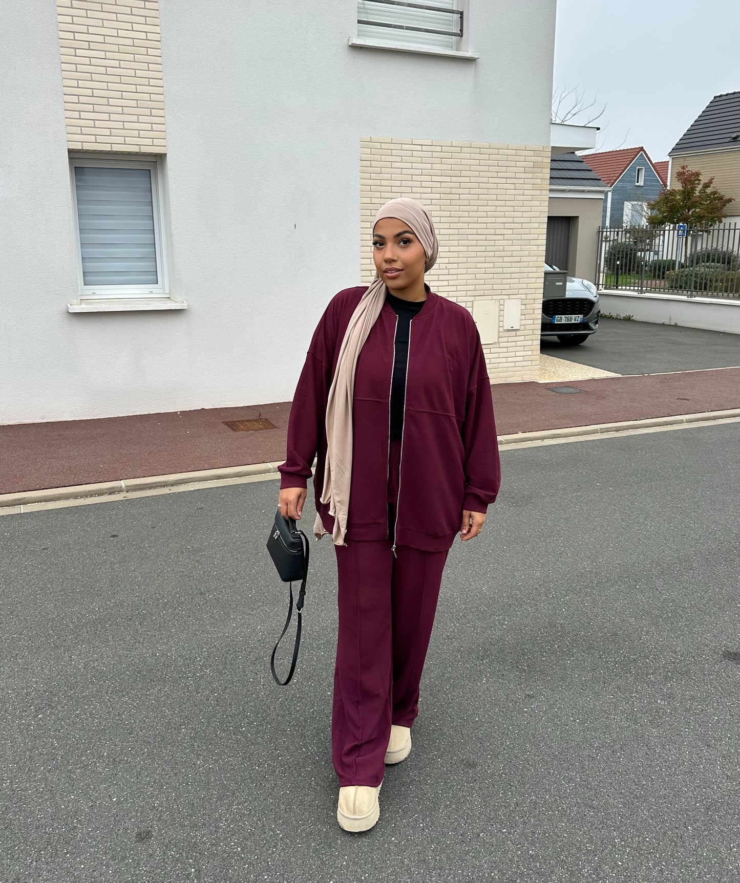 Ensemble jogging Sou Sisters bordeaux