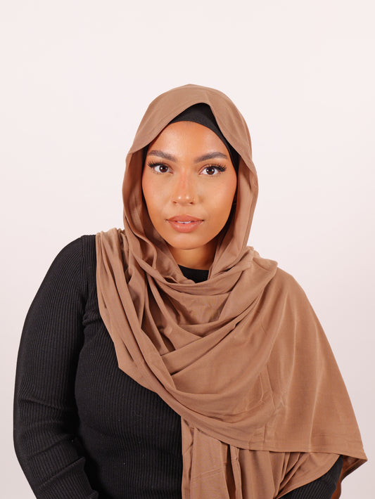 Hijab jersey premium taupe