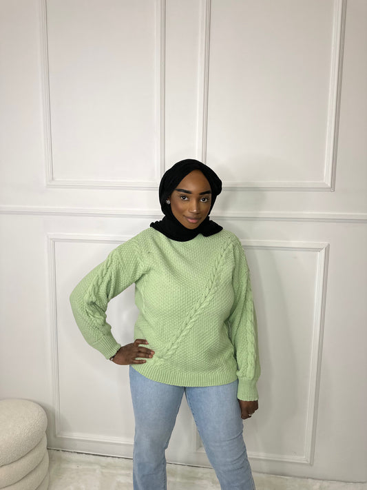 Pull celya vert pomme