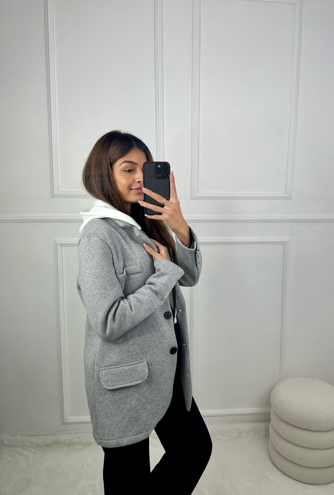 Blazer gris capuche